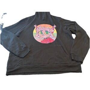 Katzun Purple‎ Cat Hoodie 2XL Furry Animation YouTuber RARE Black